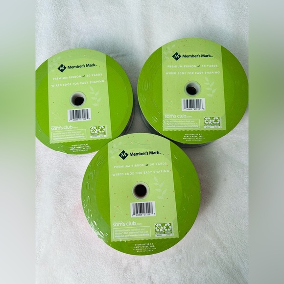 Member's Mark Premium Wired Ribbon 1.5” Wide x 50 Yards Bundle of 3. - Picture 4 of 4
